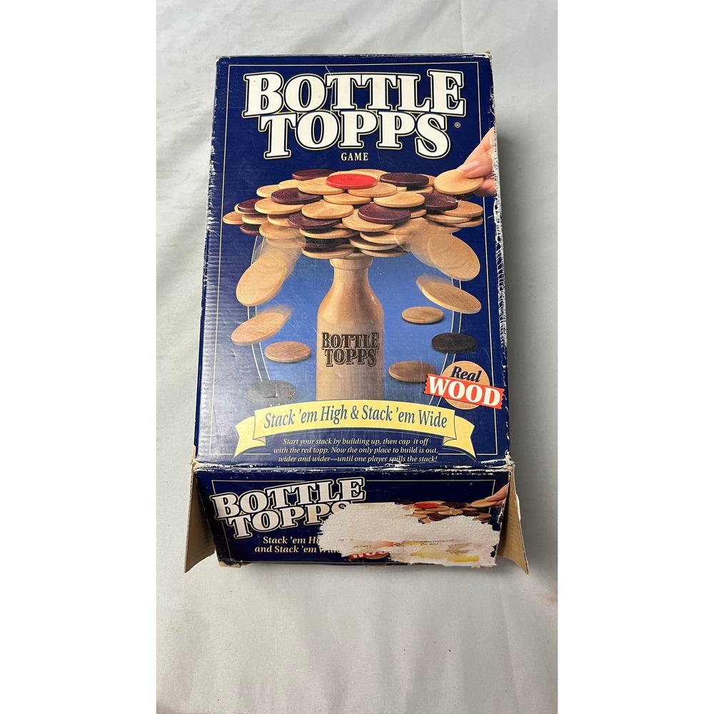 Vintage 1993 Bottle Topps Game Parker‎ Brothers Real Wood Balancing Skill Stack